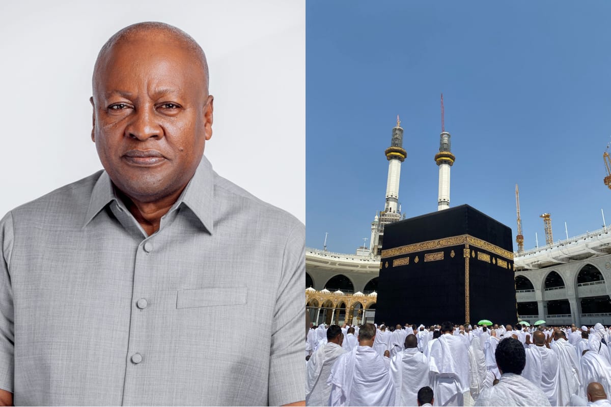 President Mahama lowers the cost of the Hajj Pilgrimage from GH₵75,000 to GH₵62,000