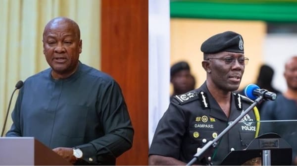 "Your contributions to national security will always be remembered" – Mahama to Dampare.